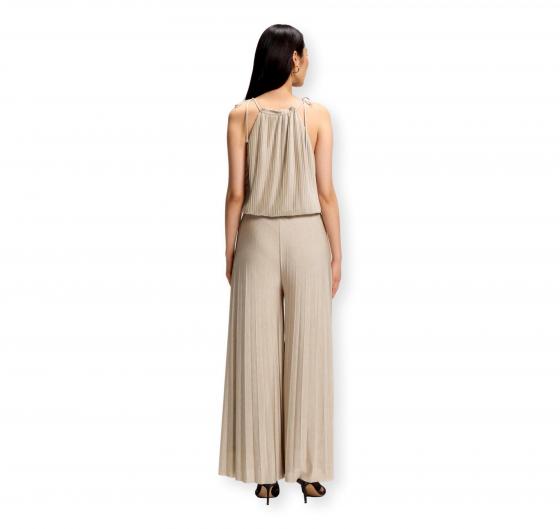 BOSS Tuta Donna Jumpsuit Con Pieghe Plissé In Jersey Lucente Edecki 50559000 Colore Beige