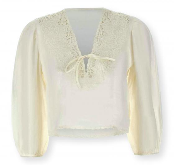 BOSS Blusa Donna Taglio Crop Con Orlo Merlettato C Briketta 50556734 Colore Avorio