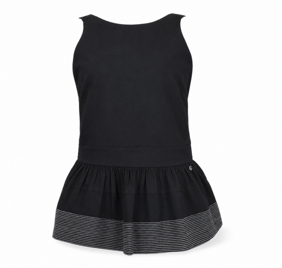 BOSS Top Donna In Cotone Con Balze C Idil 50559086 Colore Nero