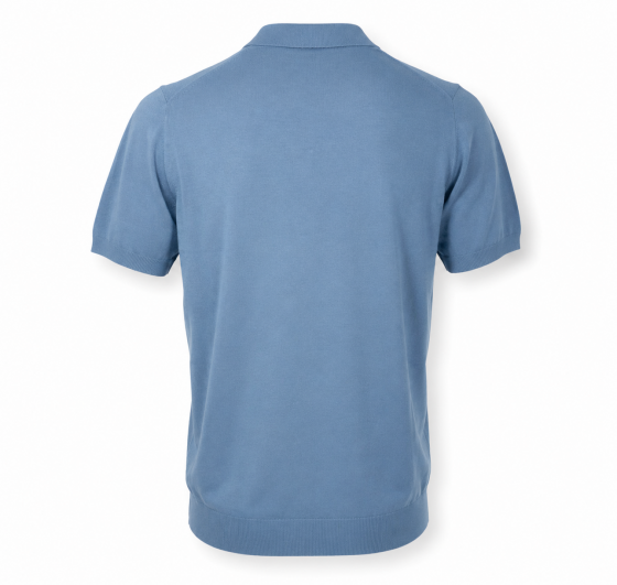CASHMERE COMPANY Polo Uomo In Cotone E Lino C26S18 Colore Azzurro 255