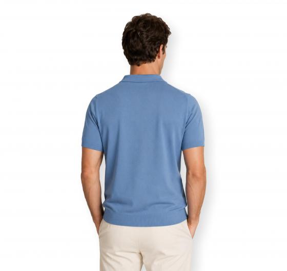 CASHMERE COMPANY Polo Uomo In Cotone E Lino C26S18 Colore Azzurro 255