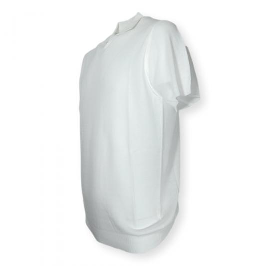 CASHMERE COMPANY Polo Uomo In Cotone E Lino C26S18 Colore Bianco 102