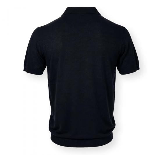 CASHMERE COMPANY Polo Uomo In Cotone E Lino C26S18 Colore Nero 99