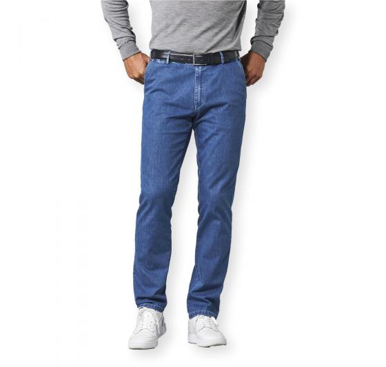 MEYER Pantalone Uomo Elasticizzato Travel Perfect Fit Oslo 1-4122/16 Colore Blu Denim