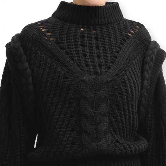 BOSS Maglione Donna Lavorato Con Alpaca e Lana Vergine C Fasta 50548951 Colore Nero
