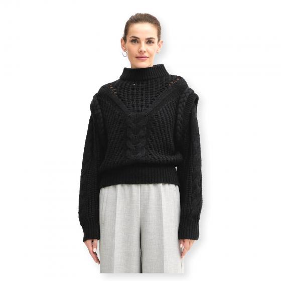 BOSS Maglione Donna Lavorato Con Alpaca e Lana Vergine C Fasta 50548951 Colore Nero