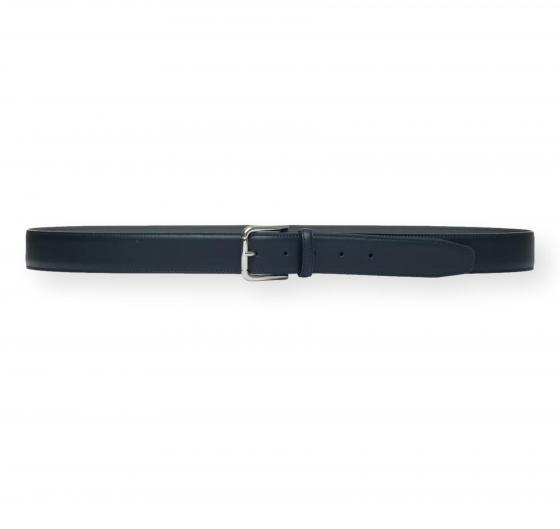 BOSS Cintura Uomo in Pelle Italiana con Fibbia Argento Navya St Sz35 50553388 Colore Blu