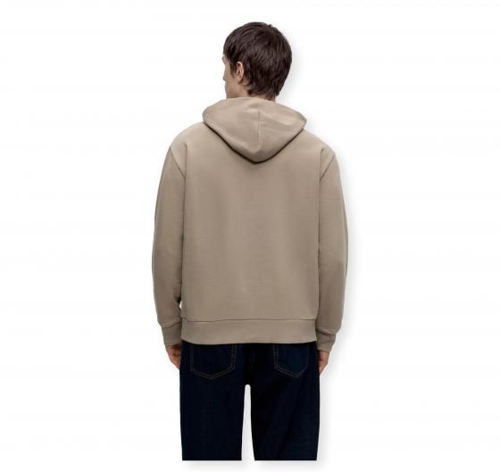 BOSS Felpa Uomo Relaxed Fit In French Terry Elegante SW Hoodie 50564113 Colore Beige