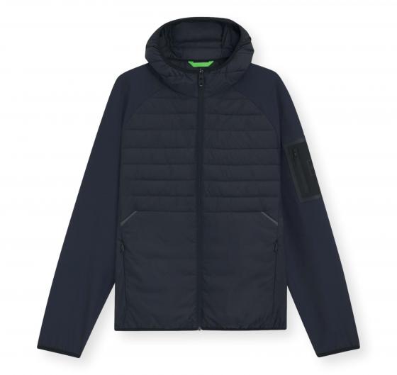 BOSS Giubbotto Uomo Idrorepellente con Cappuccio J Urbanex Hybrid HD 50541032 Colore Blu Scuro