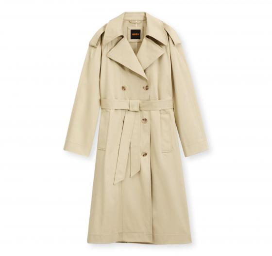 BOSS Trench Donna Relaxed Fit in Cotone Stretch Idrorepellente C Carelli1 50572749 Colore Beige