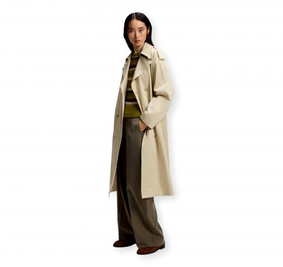 BOSS Trench Donna Relaxed Fit in Cotone Stretch Idrorepellente C Carelli1 50572749 Colore Beige