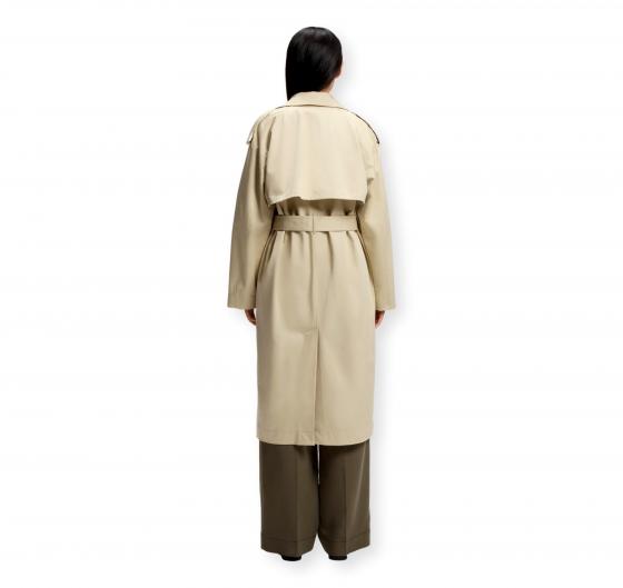 BOSS Trench Donna Relaxed Fit in Cotone Stretch Idrorepellente C Carelli1 50572749 Colore Beige