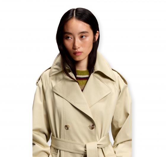 BOSS Trench Donna Relaxed Fit in Cotone Stretch Idrorepellente C Carelli1 50572749 Colore Beige