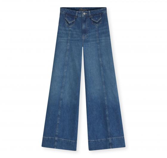 BOSS Jeans Donna a Gamba Larga con Lavaggio Vintage JANE HR 50564408 Blu