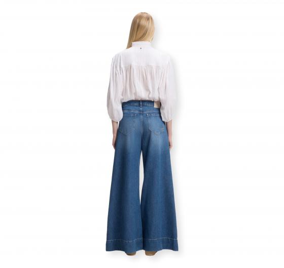 BOSS Jeans Donna a Gamba Larga con Lavaggio Vintage JANE HR 50564408 Blu
