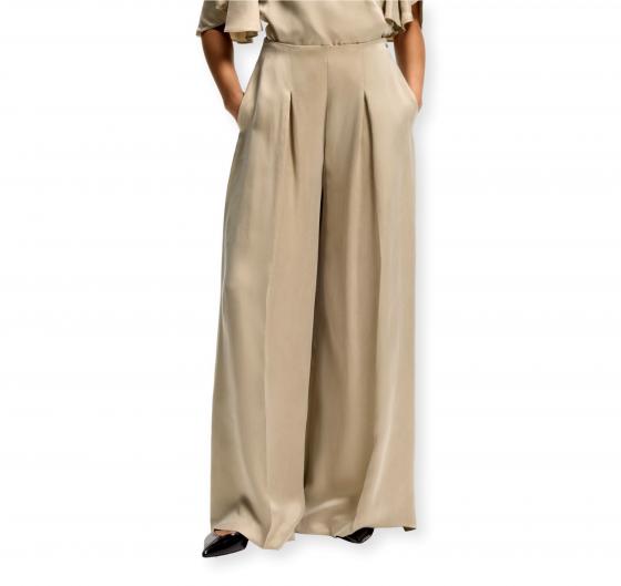 BOSS Pantaloni Donna Regular Fit Gamba Larga C Terini 50564276 Colore Beige