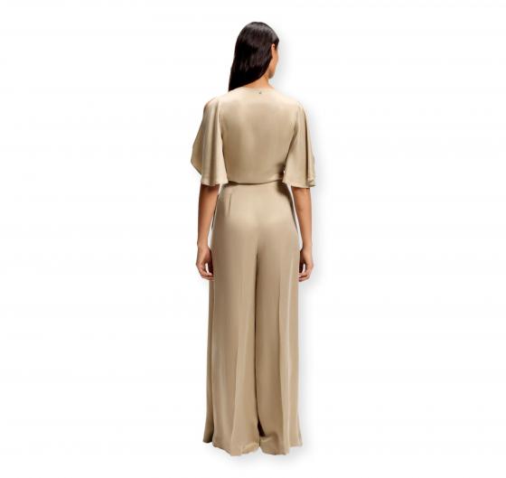 BOSS Pantaloni Donna Regular Fit Gamba Larga C Terini 50564276 Colore Beige