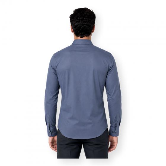 XACUS Camicia Uomo Active Shirt Tailor Fit 31722733 Grigio Stretch Tecnico