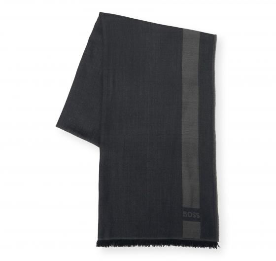 BOSS Sciarpa Uomo in Misto Lana con Frange Eryk 70x180 50547659 Colore Grigio