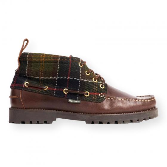 BARBOUR Harle Stivaletti Chukka Uomo Pelle Brown Classic Tartan MFO0848BR74