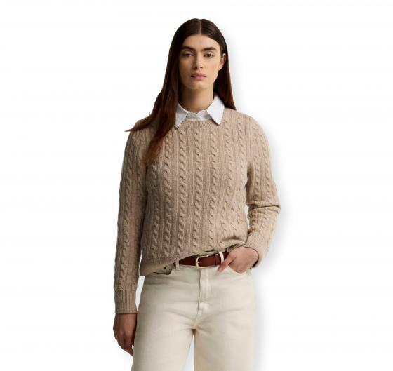 BARBOUR Ashdown Maglione Donna Misto Lana a Trecce LKN1834BE54 Colore Beige