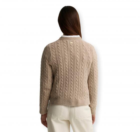 BARBOUR Ashdown Maglione Donna Misto Lana a Trecce LKN1834BE54 Colore Beige