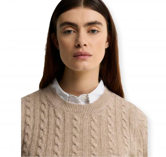 BARBOUR Ashdown Maglione Donna Misto Lana a Trecce LKN1834BE54 Colore Beige