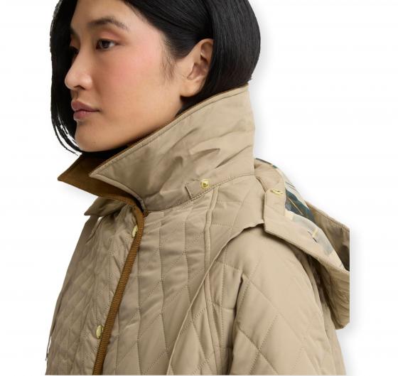BARBOUR Giacca Donna Trapuntata Cappuccio Removibile Ravensden LQU1926BE31 Colore Beige