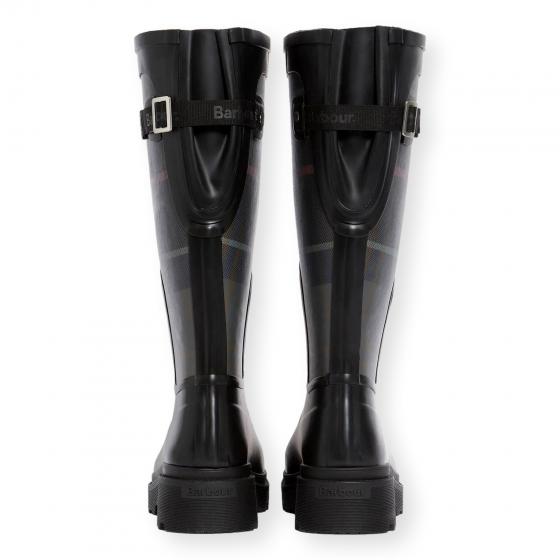 BARBOUR Dena Stivali Donna in Gomma Black Shadow Tartan LRF0153BK92