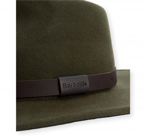 BARBOUR Cappello Uomo in Feltro di Lana Crushable Bushman MHA0007OL71 Verde