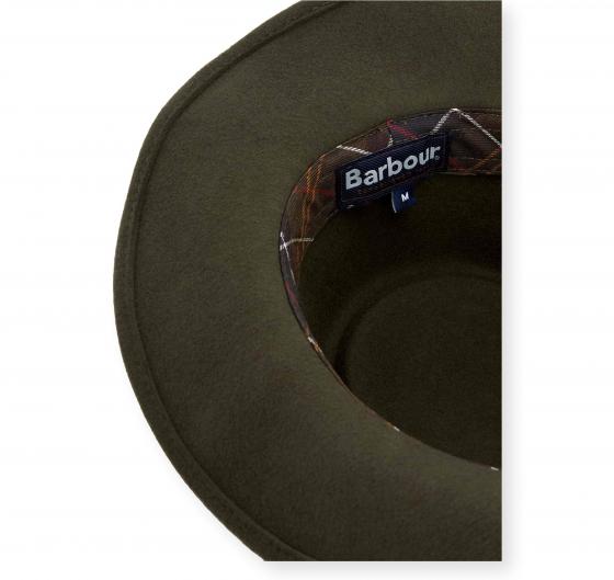 BARBOUR Cappello Uomo in Feltro di Lana Crushable Bushman MHA0007OL71 Verde