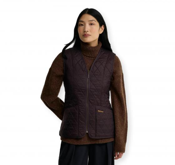BARBOUR Gilet Donna Fodera in Pile Fleece Betty Liner LLI0003BR71 Colore Marrone