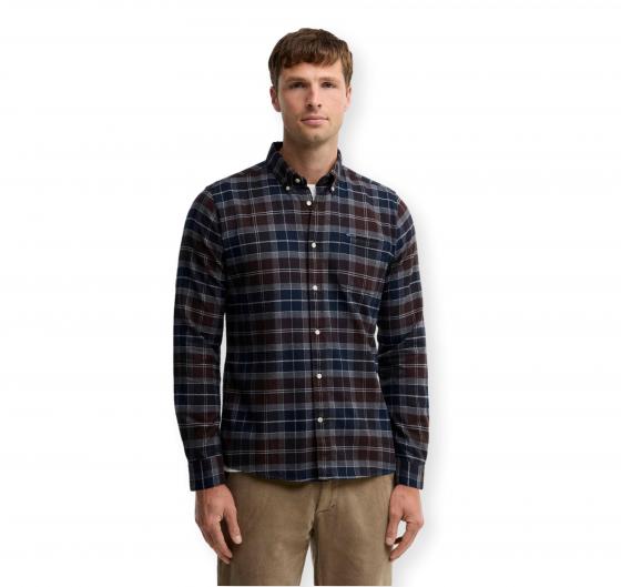 BARBOUR Camicia Uomo Tartan Taglio Sartoriale Kyeloch MSH5014TN38 Blu Scuro