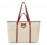 PINKO Borsa Donna Maxi Shopper In Canvas Riciclato Con Doppi Manici 104715 CL5Q Colore Beige