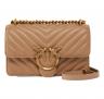 PINKO Borsa Donna Love One Mini Dc Sheep Nappa Chevron 100074 Colore Beige D01Q