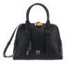 PINKO Borsa Donna Bowling Bag Medium Vitello Morbido 105906 Colore Nero Z99Q