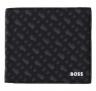 BOSS Portafoglio Uomo Con Monogramma e Logo Goffrato In Lamina Zair MN 4cc Coin 50552830 Colore Nero