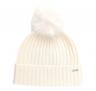 BOSS Berretto Donna In Lana Vergine Con Pompon In Eco Pelliccia Lonie Hat 50545781 Colore Bianco