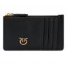 PINKO Portacarte Donna Airone Cardholder Sheep Nappa Chevron 100251 Z99Q Colore Nero