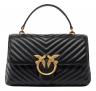 Pinko Borsa Donna Love Bag Puff Classic Lady in Nappa Chevron 100043 Colore Nero Z99Q