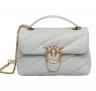 PINKO Borsa Donna Love Puff Classic Cl Sheep Nappa 100038 Grigio Perla K32Q