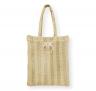 PINKO Borsa Donna Easy Tote Bag In Raffia E Rete 106728 Colore Beige C39