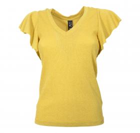 MDM Mademoiselle du Monde T-Shirt Donna Lurex Modello 4957 Colore Giallo